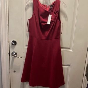 White House Black market empress red sleeveless dress